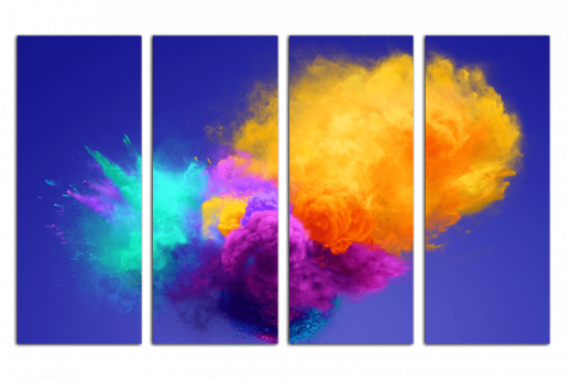 Модульная картина Красочный взрыв